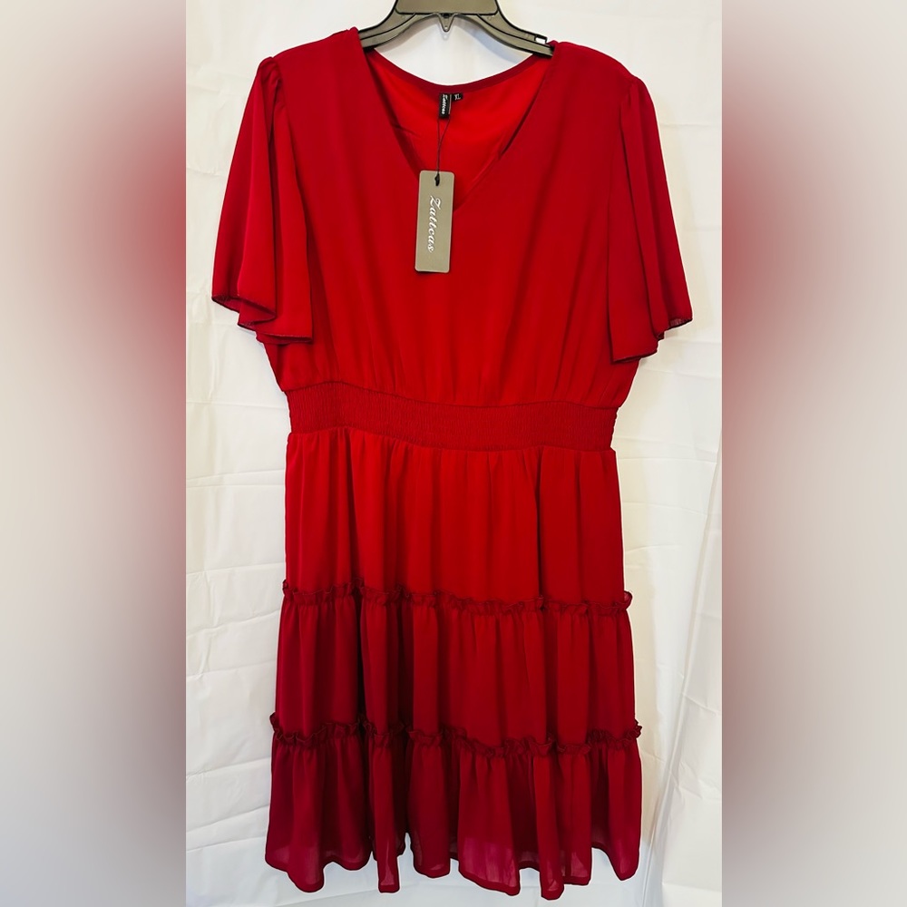 Zattcas Women Short Sleeve Spring Dresses,       Size XL